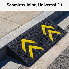 Heavy-Duty Rubber Curb Ramp 6″ Rise 2 Pack – 11000 lbs Capacity Threshold Ramps