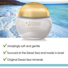 Premier Dead Sea Salt Scrub For Body Hands And Feet Exfoliating Jojoba Oil And