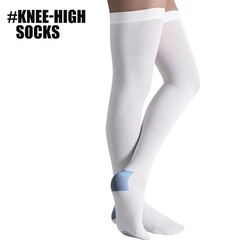 15-21mmHg Knee High Compression Socks Anti Embolism Stockings White 1 Pair