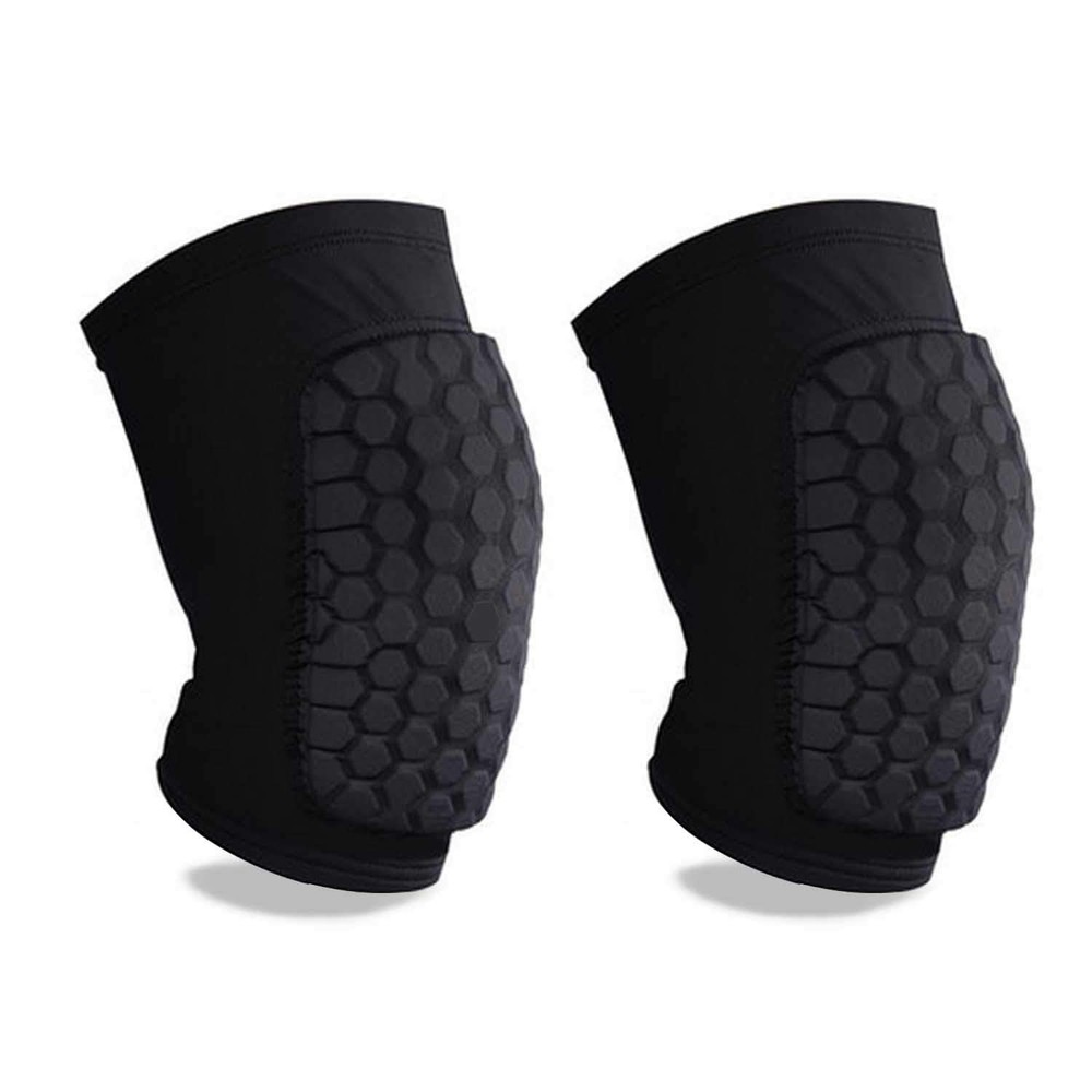 1 Pair Honeycomb Knee Compression Pads Men Women Basketball Sports Hex Sleeve