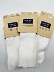 3 PAIRS Cherokee Medical Womens Compression socks 8-12 MmHg Knee Length Size6-11