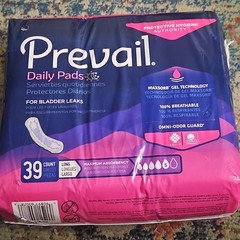 Prevail Daily Pads Incontinence Pads Long Maximum Absorbency 39ct Breathable