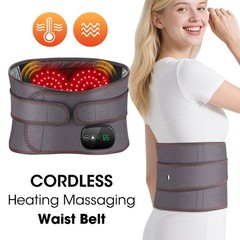 Red Light Therapy Massage Belt Electric Heated with Back Support Waist Vibration