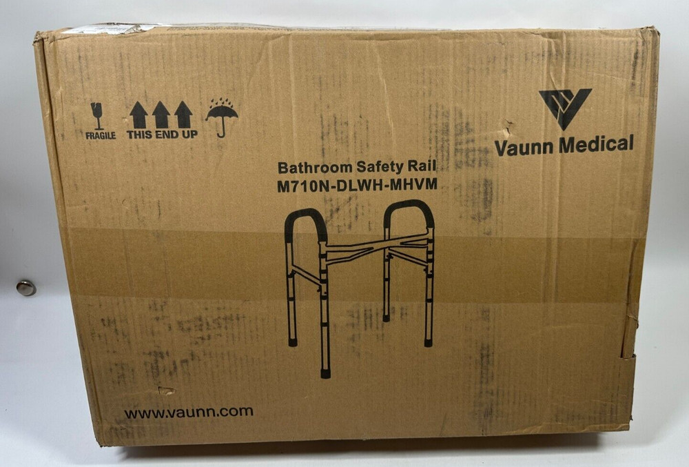 Vaunn Deluxe Folding Safety Toilet Rail Adjustable and Foldable Assist Grab Bar