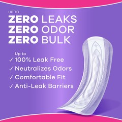 Incontinence Pads, Moderate Absorbency, Long 54 Count