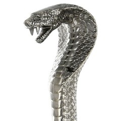 Walking Venomous Cobra Snake Head Cane Staff Mobility Stick Rubber Foot Handle
