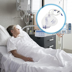 Urinary Drainage Bag with Anti-Reflux Chamber, Urine Bag with 2000 Ml Volume, 48