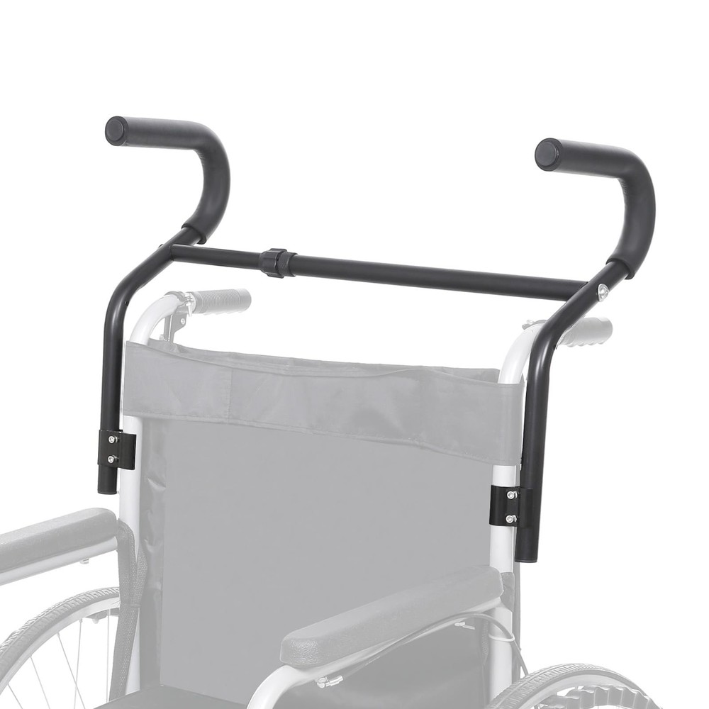 Wheelchair Handle Extender (500lbs Weight Capacity), Curved Green Grey