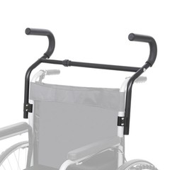 Wheelchair Handle Extender (500lbs Weight Capacity), Curved Green Grey
