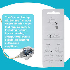 For Oticon Hearing Aid Supplies,Double Vent 8Mm/20Pcs,Hearing Aid Domes