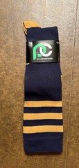 PC Pro Compression Navy/ Gold Socks Small/Medium Made In The USA