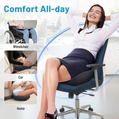 Medium Memory Foam Office Chair Cushion – Pain Relief for Sciatica & Tailbone