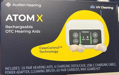 Audien Hearing ATOM X – Rechargeable OTC Hearing Aids NEWEST MODEL (NEW SEALED)