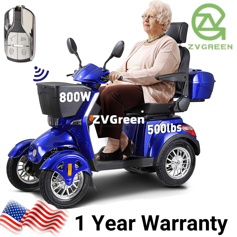 ZVgreen CZM 4 Wheels For Senior Travel Mobility Scooter 800W 500lbs 31Miles