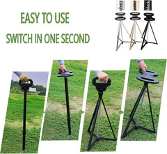 Walking Cane with Seat Support Aluminum Portable Stool for Seniors Adults Travel
