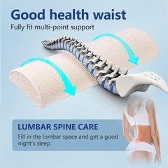 – 3.15″H*23.6″L – Soft Lumbar Pillow for Sleeping, Memory Foam Back Lumbar Cu…