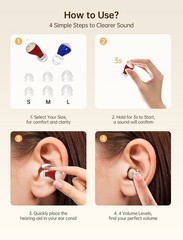 Bluetooth APP Control Hearing Aids Rechargeable For Seniors With Noise Reduction