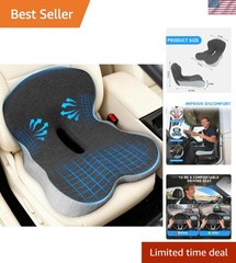 Comfortable & Breathable Driving Seat Cushion for Truck and Office – Dark Gray