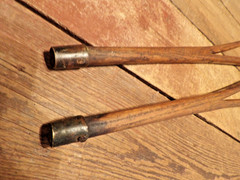 Vintage Antique Wood Crutches Pair 50 Inches Primitive Early 1900s WWI Era
