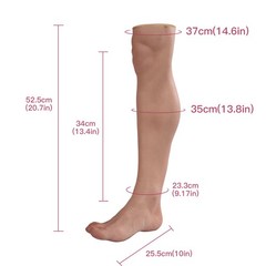 Silicone Prosthetic Leg Cover Foot Sleeve Realistic Lifelike Skin