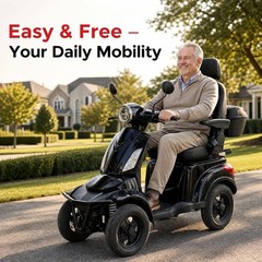 4 Wheel Mobility Scooter 1000W 60V 20Ah 3 Speeds – 6.2/9.3/15.5 mph 500 lbs Load