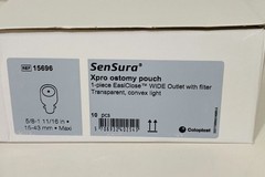 SenSura Ostomy Pouch Drainable 5/8 to 1-11/16 Inch Stoma 1pc System 15696 10 Ct