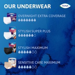 14ct Sensitive Care Overnight Incontinence Underwear Adult diapers 39in–52in