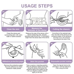 100 Pcs Colostomy Bags,20-65mm Ostomy Supplies, One-Piece Ostomy Bags for