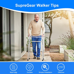 Walker Tips (8-Pack), 1 Inch Replacement Feet Caps for Walker, Heavy Duty Rubber