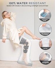 Reusable Extra Wide Full Leg Cast Protector – Non-Slip Design for Shower Safety