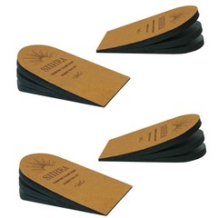 SIIHEA Adjustable Heel Lifts for Shoes, 1/4“ Height Medium (2 Pairs), Brown