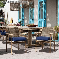 Tounosnt Patio Chair Cushions 19 X 19 X 4 Inch Waterproof 19*19*4 in, Blue