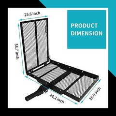 500lbs Wheelchair Hitch Carrier Mobility Electric Scooter Loading Ramp For caR