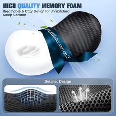 Lumbar Support Pillow Memory Foam Ergonomic Back Cushion Chair Bed Car Recliners