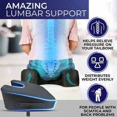 YogiBum Patented Cushion | Extra Large Tailbone Gap | XL Size for 190lbs+ | M…