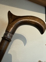 Asterom Walking Cane Handmade, Ergonomic, Wooden NEW Beautiful Wood Grain Classy