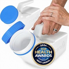 Glow in the Dark Urinals for Men – 2 Pack, 32oz Spill Proof Portable Bedpan Bott