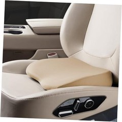 2 in 1 Wedge Car Cushions or Lumbar Support for Driving – 3.5 Inches Soft Beige
