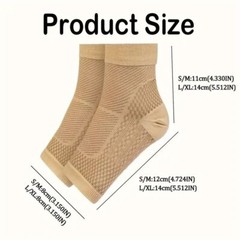 2 Pairs Compression Socks Plantar Fasciitis Arch Ankle Running Support Men Women