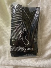 DocSocks- 1 Pair Black Compression Toeless Ankle Sleeves Socks New!