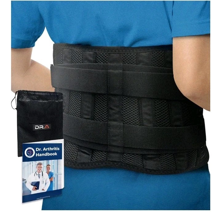 Dr. Arthritis Back Brace for Lower Back Pain Relief with 3D Lumbar Pad, Soft .B9