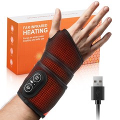 Cordless Electric Infrared Heating Wrist Massager Pad 3 Modes Vibration & Heated