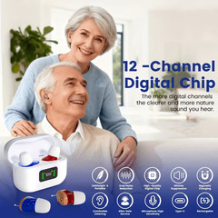 Rechargeable Hearing Aids For Seniors – Digital Personal Sound Amplifier Pair,