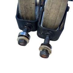 FULL SET (4) CASTER WHEELS & FORK BRACKET INVACARE TDX SP POWER WHEELCHAIR PARTS