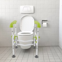 Carbon Steel Safety Toilet Rail Adjustable Frame for Handicap Elderly Max.330Lbs