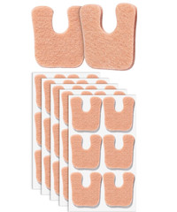 Dr. JK- Felt Callus Cushions for Feet, 30 Pcs, 1/5″ Thick, Beige, U-Shaped Callu