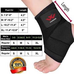 Ankle Brace, 2PCS Breathable & Strong Ankle Brace for Medium (Pack of 2)