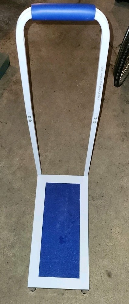 Bath Shower Step Stool With Handrail Non Slip Blue Platform Safety Steel
