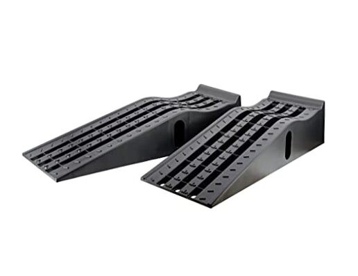 50515 6.25″ Lift Car Ramps, 2-Pack – 13,000lb GVW, Deep Grooved Surface for