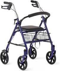 Medline Basic Steel Rollators with 8″ Wheels – Black (MDS86830EBLS8)